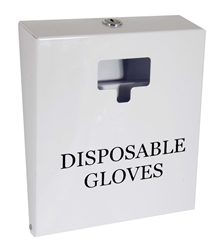 Glove Dispenser ( Polythene Gloves )  -  White Metal 